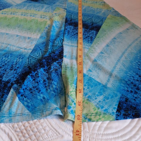 TanJay sleeveless dress Size 12 Never Worn  blue and green - Picture 8 of 13